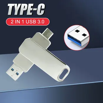 Stick-USB-2-in-1 USB OTG C Stick de 128GB USB3.0 Tip C, Smartphone, Calculator Transmiterea Reciprocă de Memorie USB pen drive 64GB 256GB