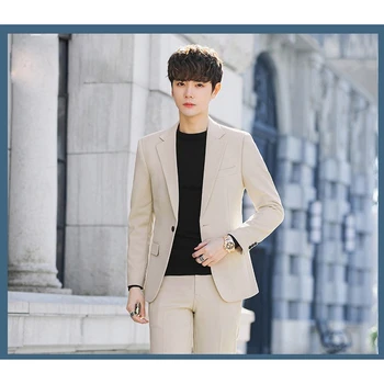 (Sacou+pantaloni)High end, versiunea coreeană bărbați costum set de slăbire nunta mare/haine de lucru