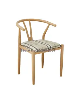 Fier y scaun de masa scaun combinație de uz casnic spătarul Taishi scaun Nordic imitație lemn masiv, modern, simplu nou