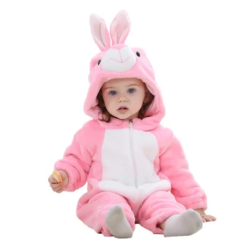 Umorden Fete Pentru Copii Salopetă De Iarnă Pijamale Roz Iepuras Iepure Kigurumi Infant Toddler Halloween Ziua De Paști Costume Tinuta