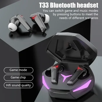 T33 TWS Căști Bluetooth Wireless Fone de Sunet HiFi Casti cu Microfon Gaming Headset Stereo Sport Pavilioane Touch Control