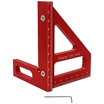 TOP 3D Multi-Unghi de Măsurare Conducător 45/90 Gradul de Aliaj de Aluminiu de Desen Linie Conducător de Înaltă Precizie Layout Instrument de Măsurare
