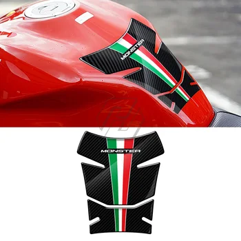 Pentru Ducati Monster 600 620 695 750 800 900 1000 3D Rășină de Carbon Arata Motocicleta Rezervorul Tampon de Protecție Decalcomanii