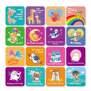 60 de Copii Caseta de Prânz-O Racla De Stilou Drăguț de Inspiratie Gândire Cărți Distractiv Cutie Bento Încurajare Carduri