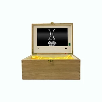Promovare gadget video de lemn cutie de cadou 10.1 inch lcd cutie de cadou ecran lcd de afișare video box