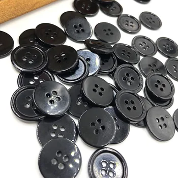50 buc 20MM Culoare Negru 4 Găuri Flatback Butoane din Plastic Nasturii de Îmbrăcăminte Accesorii de Cusut PZ199