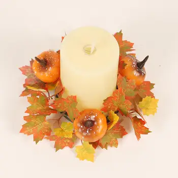 Suport lumanare Inele Lumânare Ghirlanda de Toamna Lumânare Inele Coroană de flori Ornament pentru ziua Recunostintei Casă de Vacanță de Halloween Decor