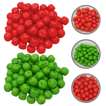50 Buc Simulare Apple Fals Spume De Fructe Ornament Verde Decor Decoratiuni Ambarcațiuni Mici Mere Model Pu Vii Miniaturi
