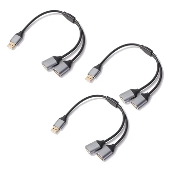 2 în 1 de Date USB Hub Adaptor Y Splitter USB de Încărcare de Putere prelungitor