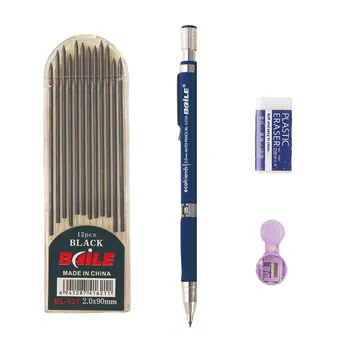 2.0 mm Creion Mecanic Set 2B Creioane Automate, Cu Plumb Negru Rezerve Pentru Scris