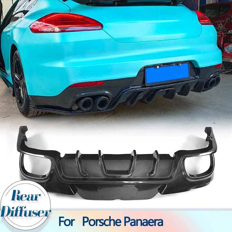 Auto Bara Spate Difuzor De Buze Pentru Porsche Panamera 2014-2016 Fibra De Carbon Curse Auto Difuzor Spate Bara De Buze Protector Guard