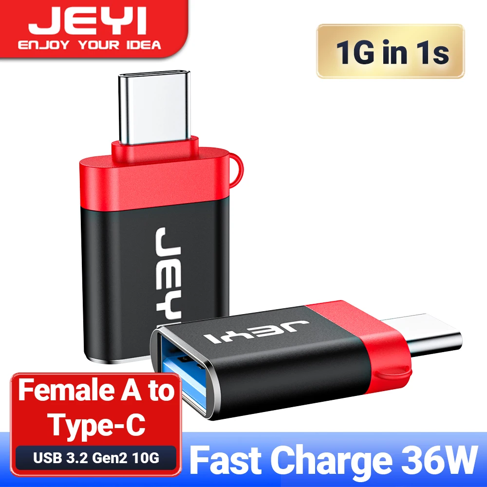 JEYI USB 3.2-Tip C OTG 10G Adaptor, 36W Încărcare Rapidă Type C la USB 3.2 Converter, de sex Masculin C a C 40Gbps Suport Thunderbolt 3