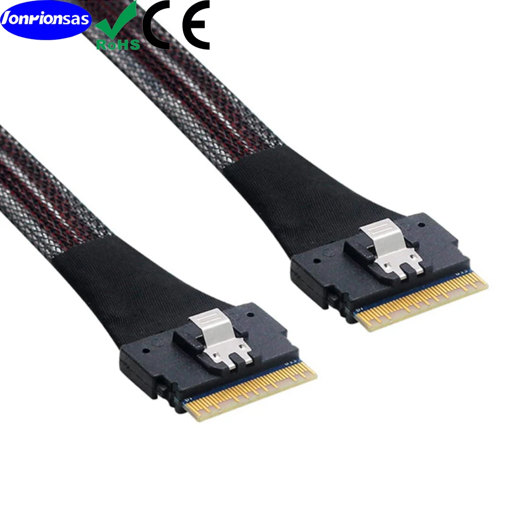 PCI-E Slimline SAS 4.0 SFF-8654 8i 74pin Gazdă a SFF-8654 74Pin Slim SAS Țintă Cablu