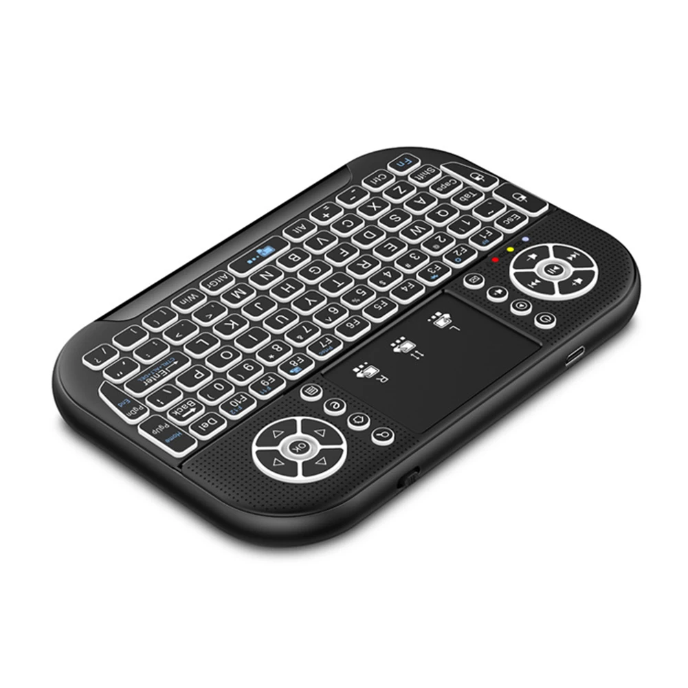 Reîncărcabilă Ergonomic Air Mouse, Touchpad-ul cu iluminare de fundal Tastatură Wireless pentru TV Box