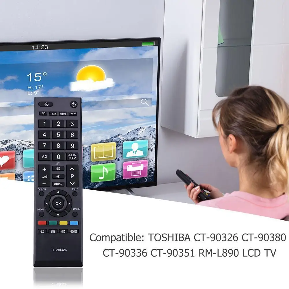 Telecomandă universală, Alimentat de la Baterie de Televiziune Controler pentru Toshiba CT-90326 CT-90380 pentru Toshiba CT-90336 CT-90351